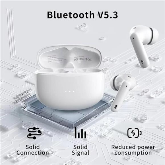Wireless Bluetooth Earbuds Noise Canceling IPX7 Waterproof 50H Playtime Mic - Picture 3 of 7